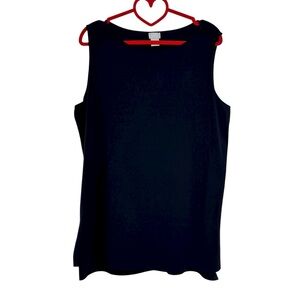 Chico’s Size 2 (Regular Size 12) Blue Polyester/Spandex Sleeveless Tunic Top